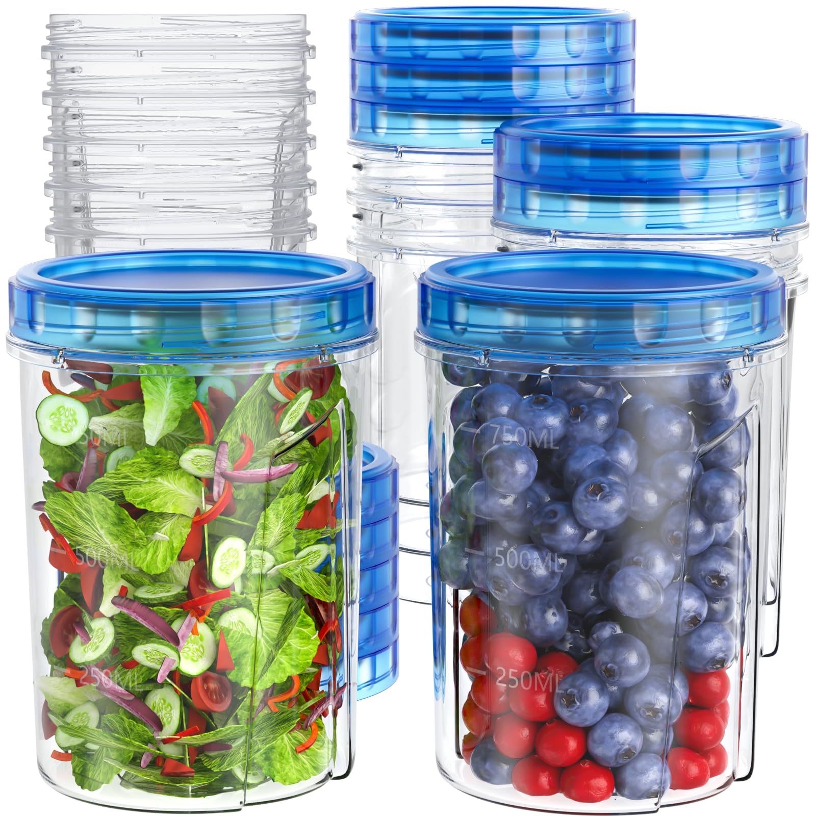 Foto 1 | [recipiente De Almacenamiento De Alimentos] Hometall, Paquete De 10, 950 Ml, Sin Bpa - Venta Internacional.