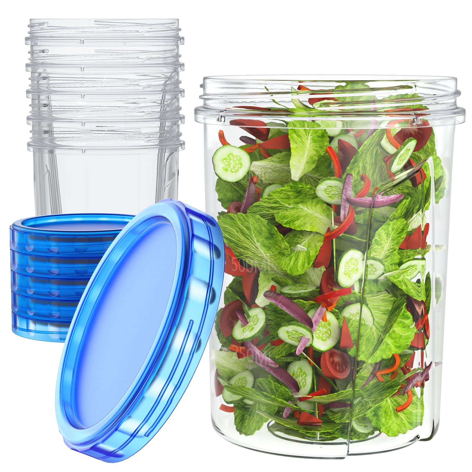 Foto 2 pulgar | [recipiente De Almacenamiento De Alimentos] Hometall, Paquete De 6, 950 Ml, Sin Bpa - Venta Internacional.