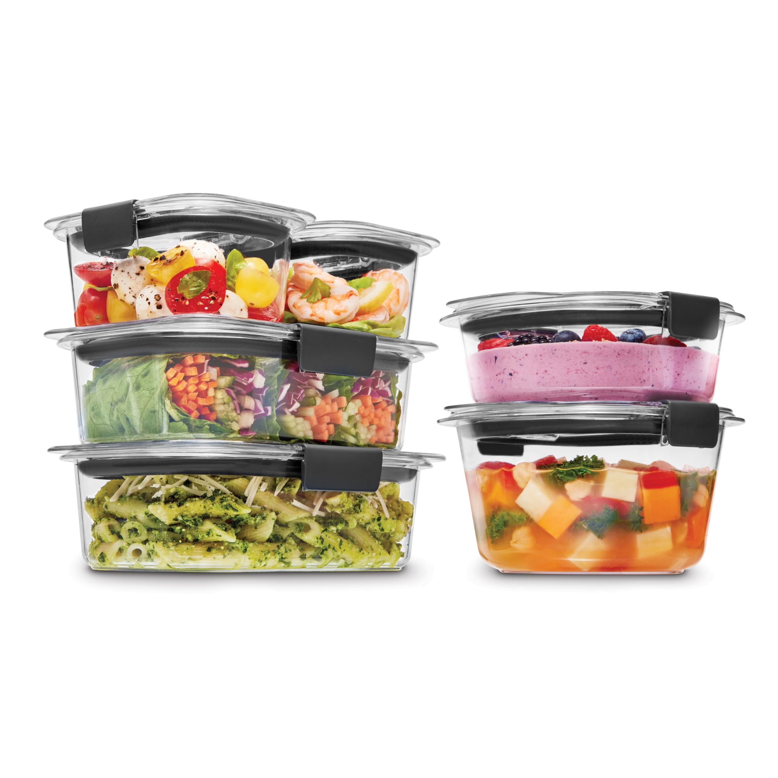 Foto 2 pulgar | Contenedores De Almacenamiento De Alimentos Rubbermaid Brilliance, Juego De 12 Piezas - Venta Internacional.