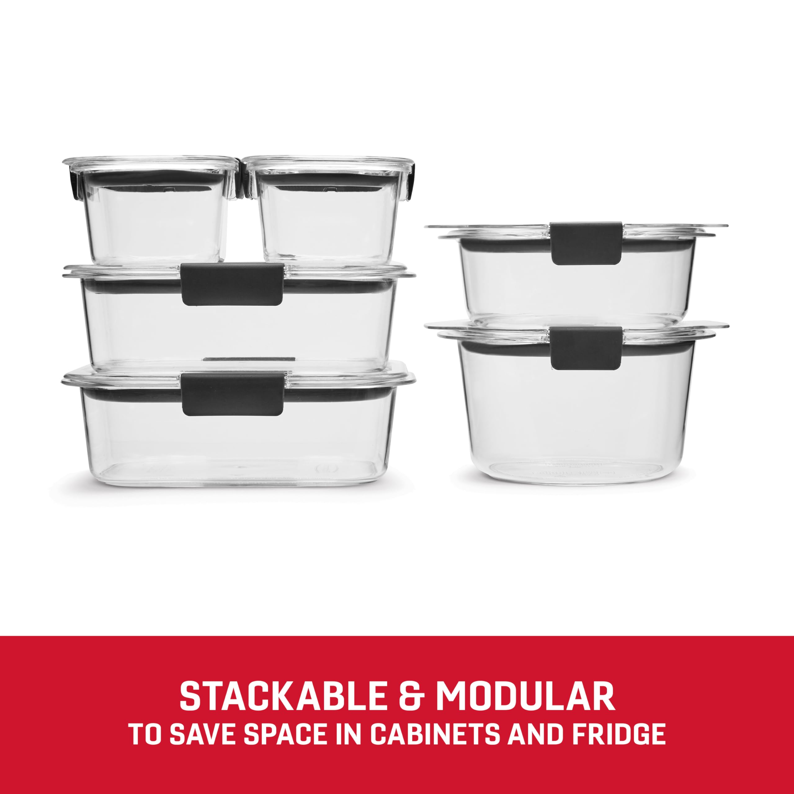 Foto 4 | Contenedores De Almacenamiento De Alimentos Rubbermaid Brilliance, Juego De 12 Piezas - Venta Internacional.