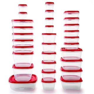 Foto 1 | Recipientes Rubbermaid Para Almacenamiento De Alimentos, 60 Unidades, Rojos, Sin Bpa - Venta Internacional.