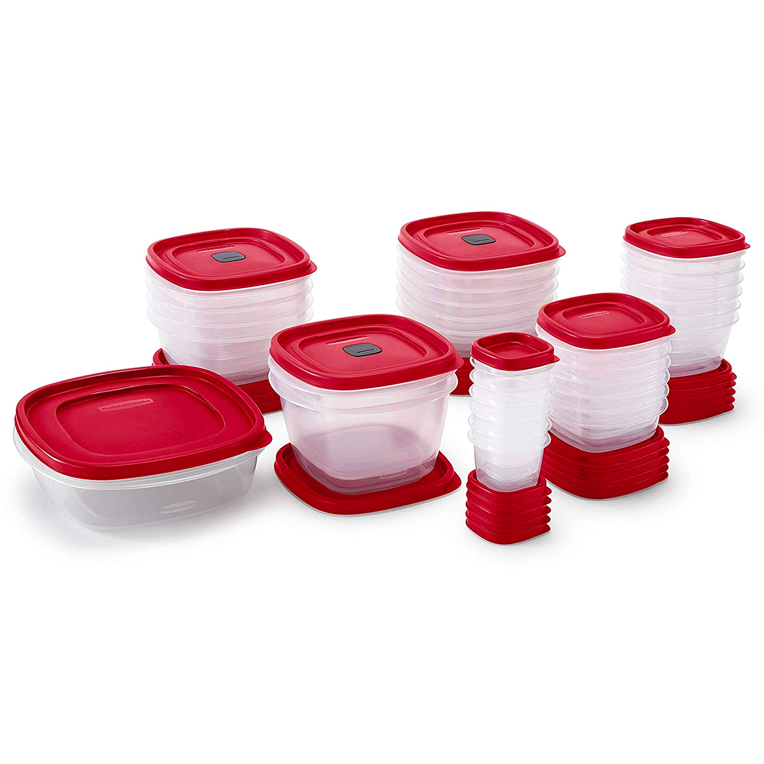 Foto 3 pulgar | Recipientes Rubbermaid Para Almacenamiento De Alimentos, 60 Unidades, Rojos, Sin Bpa - Venta Internacional.