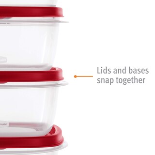Foto 5 | Recipientes Rubbermaid Para Almacenamiento De Alimentos, 60 Unidades, Rojos, Sin Bpa - Venta Internacional.