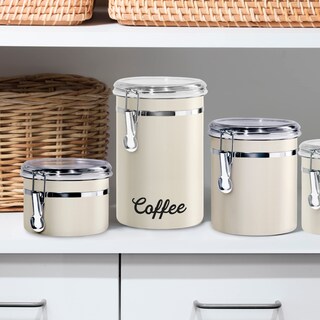 Foto 4 | Bote De Café Oggi De Acero Inoxidable, 1,8 L, Hermético, Gris Cálido - Venta Internacional.