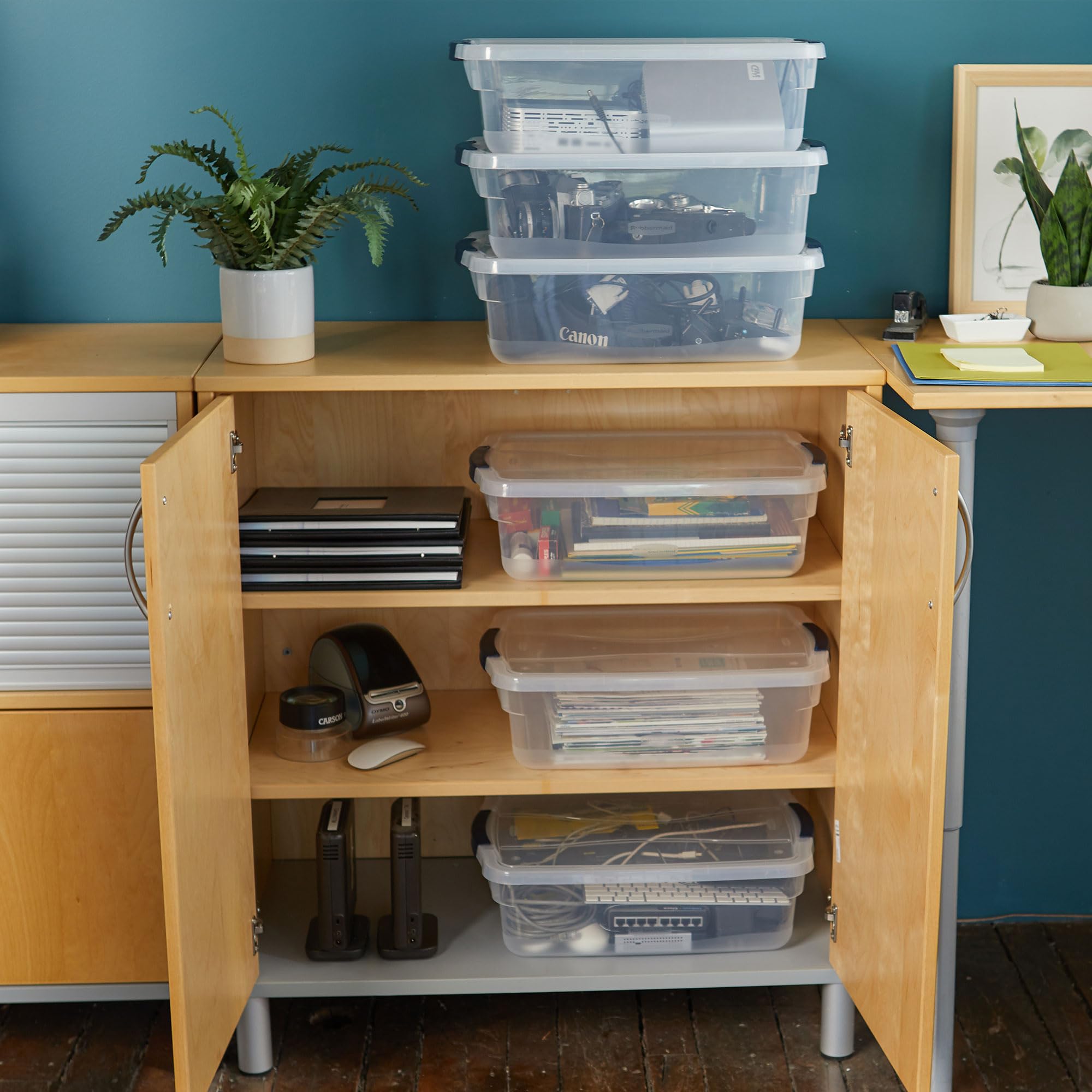 Foto 5 | Contenedores De Almacenamiento Rubbermaid Cleverstore 17 L (paquete De 6) - Venta Internacional.