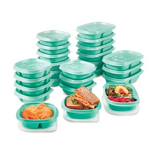 Foto 1 | Juego De Recipientes Para Almacenar Alimentos Rubbermaid, 50 Piezas, Color Verde Azulado - Venta Internacional.