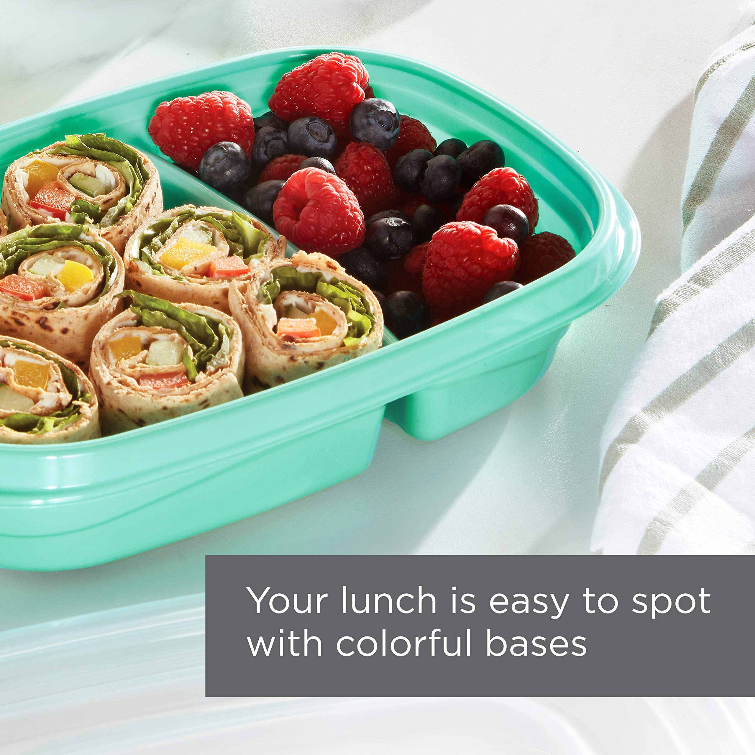 Foto 6 | Juego De Recipientes Para Almacenar Alimentos Rubbermaid, 50 Piezas, Color Verde Azulado - Venta Internacional.