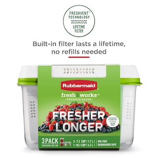 Foto 4 | Contenedores De Almacenamiento Rubbermaid Freshworks, Juego De 4 Piezas - Venta Internacional.