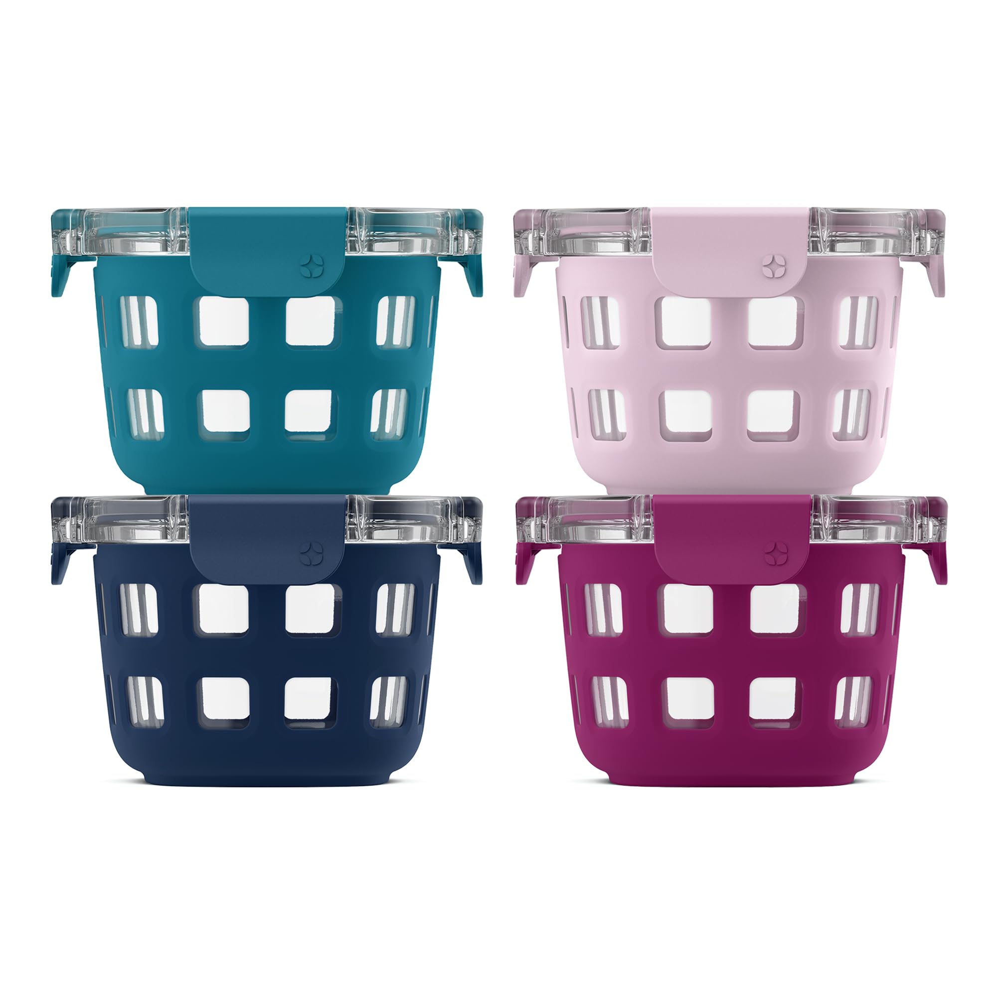 Recipiente De Vidrio Ello Duraglass, 500 Ml, Paquete De 4 Unidades, Sin Bpa - Venta Internacional.