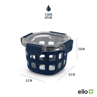 Foto 4 | Recipiente De Vidrio Ello Duraglass, 500 Ml, Paquete De 4 Unidades, Sin Bpa - Venta Internacional.