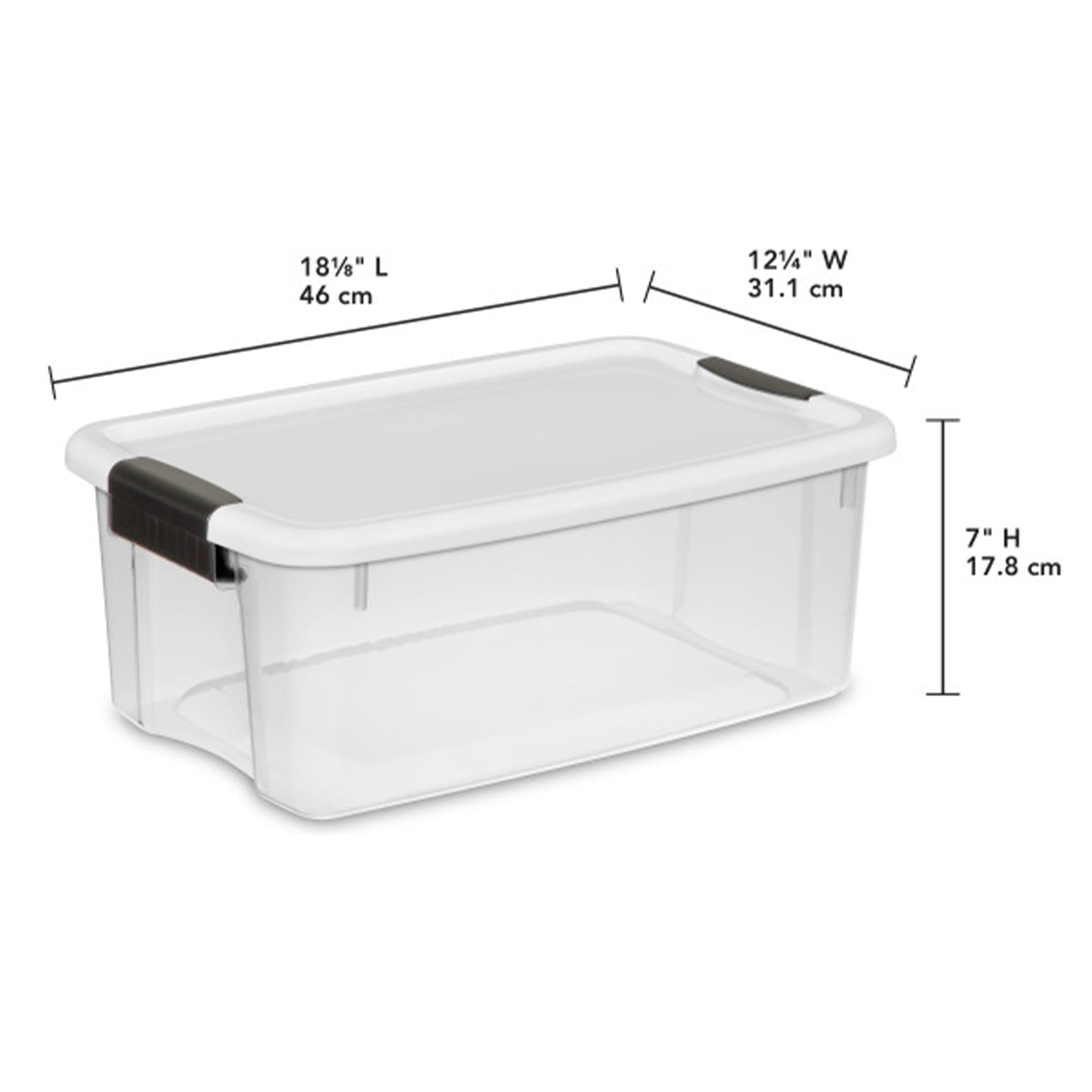 Foto 3 pulgar | Caja De Almacenamiento Sterilite Ultra Latch De 18 Litros, Apilable, Paquete De 12 Unidades, Transparente - Vent