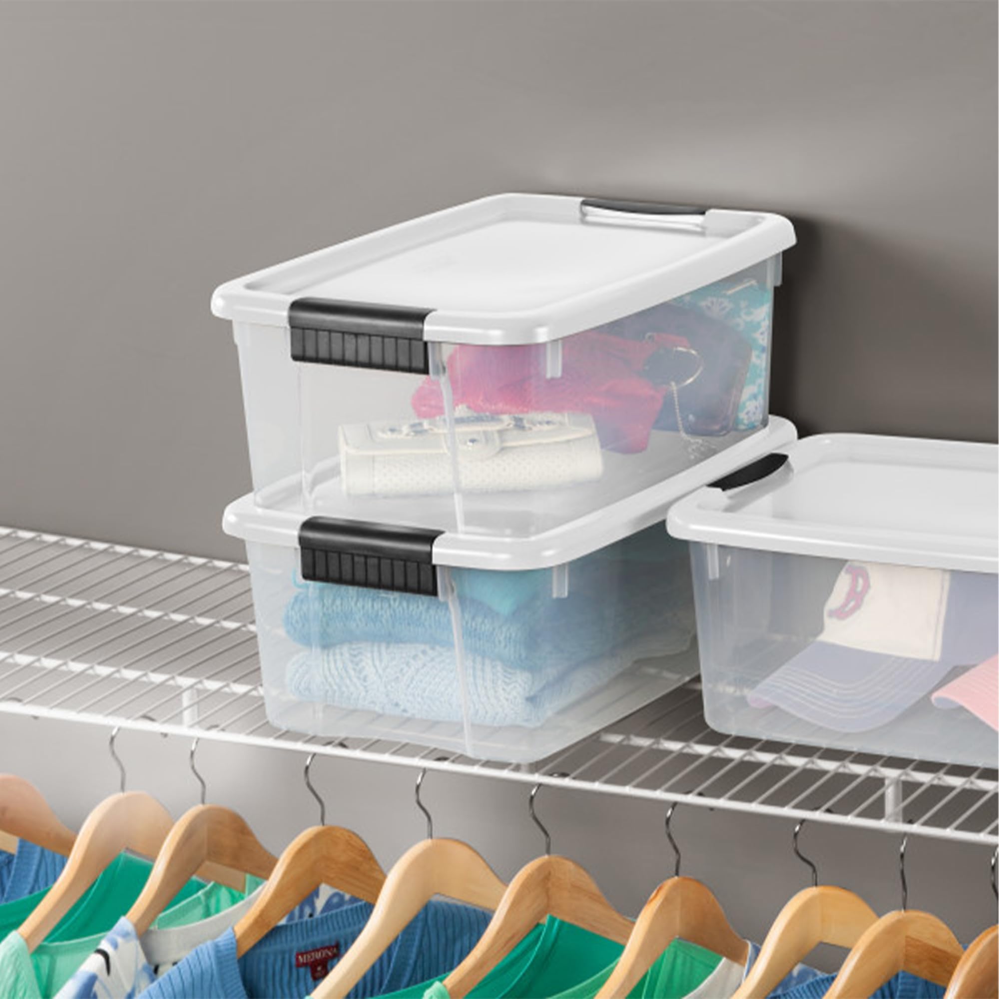 Foto 5 pulgar | Caja De Almacenamiento Sterilite Ultra Latch De 18 Litros, Apilable, Paquete De 12 Unidades, Transparente - Vent