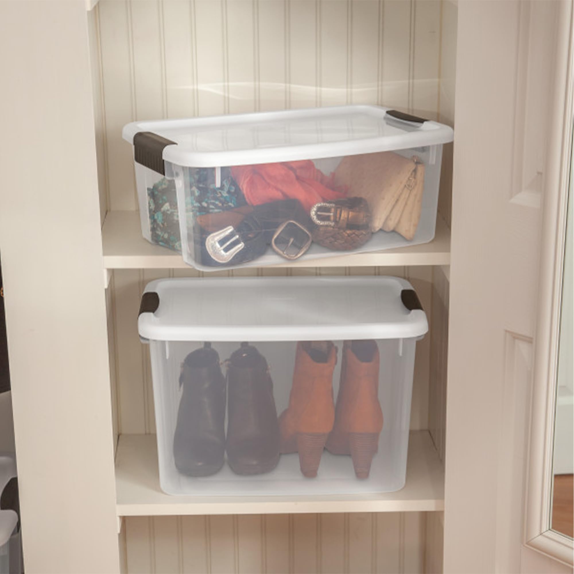 Foto 6 | Caja De Almacenamiento Sterilite Ultra Latch De 18 Litros, Apilable, Paquete De 12 Unidades, Transparente - Vent