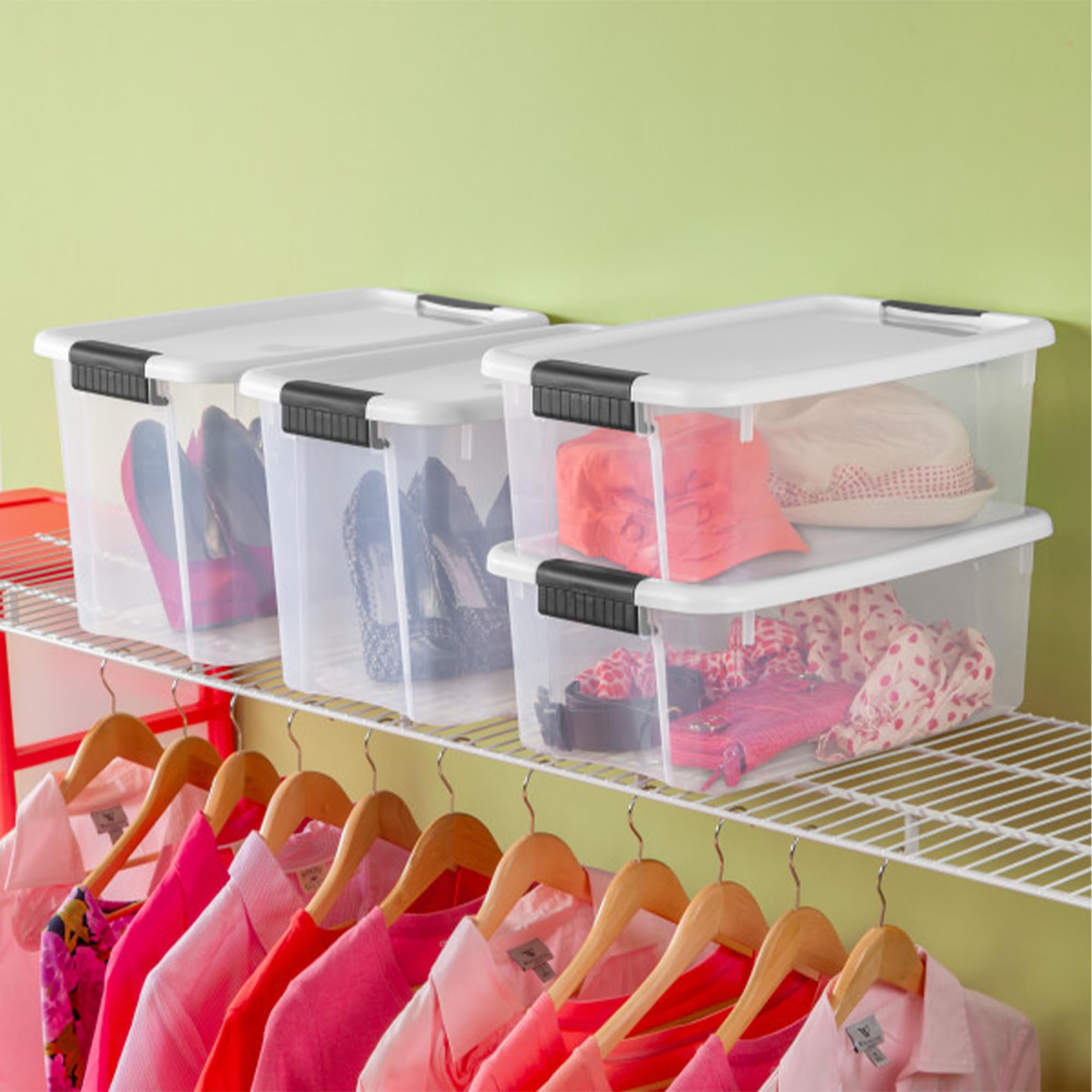 Foto 7 | Caja De Almacenamiento Sterilite Ultra Latch De 18 Litros, Apilable, Paquete De 12 Unidades, Transparente - Vent