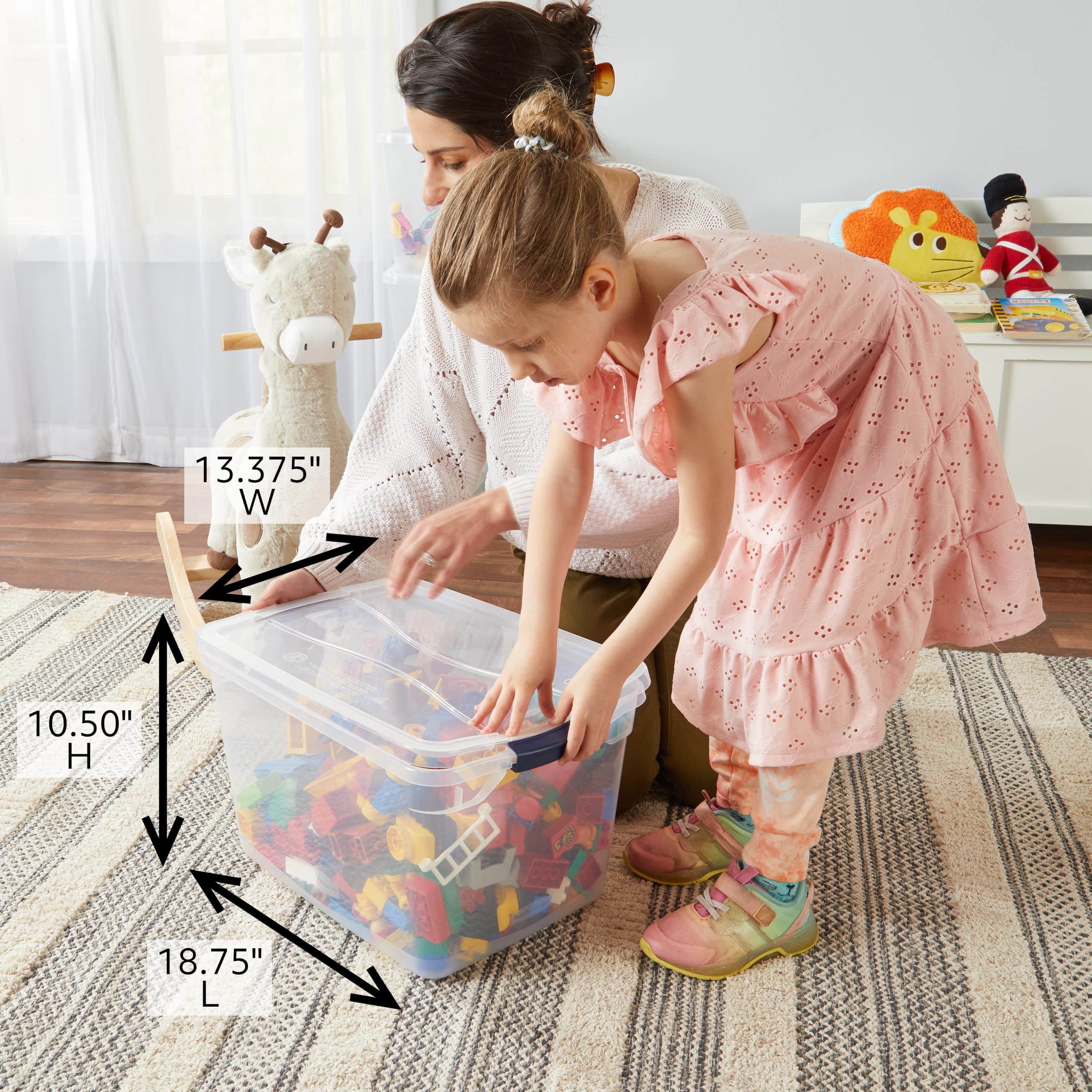 Foto 2 | Recipientes De Plástico Rubbermaid Cleverstore 32 L (paquete De 6) - Venta Internacional.