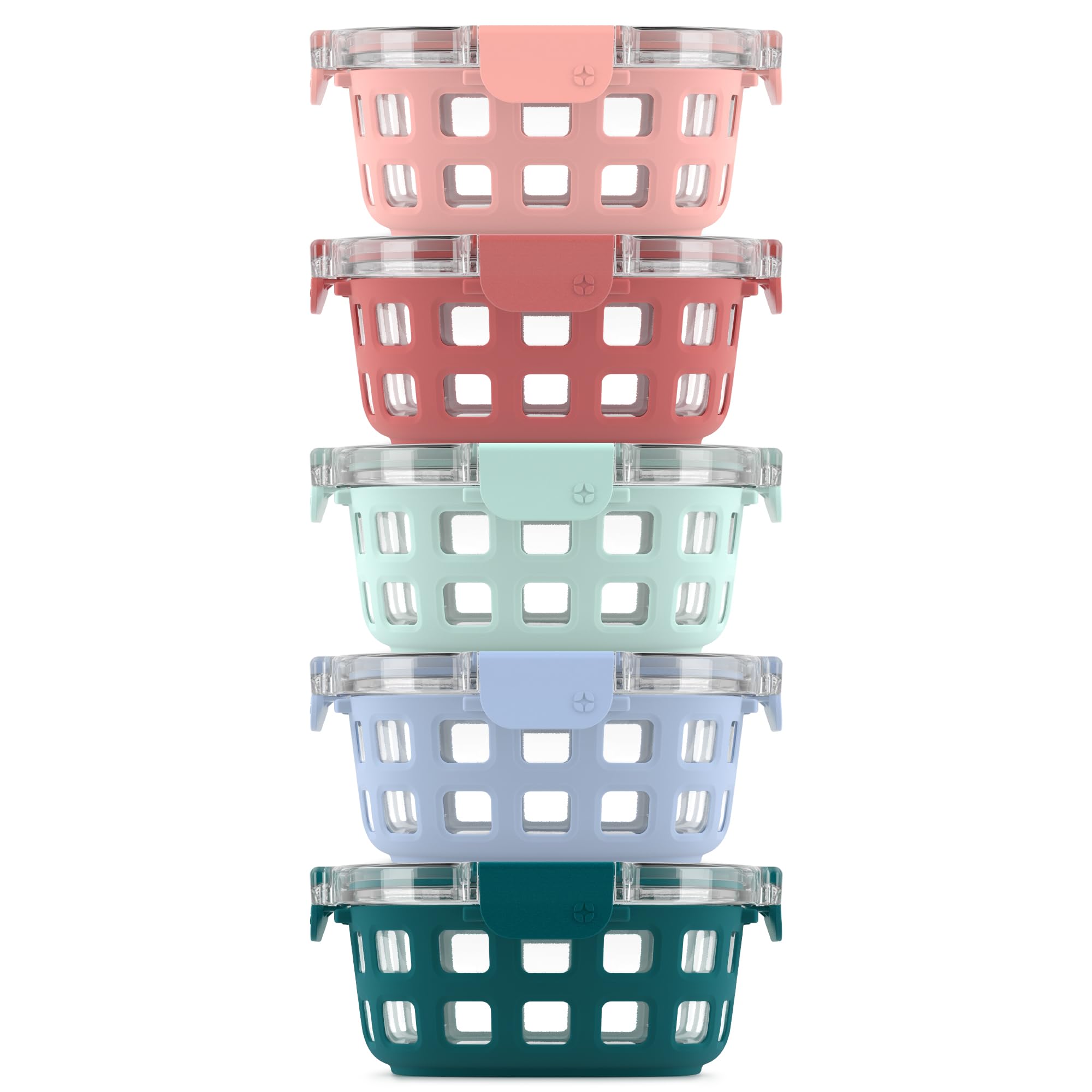Recipiente De Vidrio Para Almacenamiento De Alimentos Ello Duraglass, 800 Ml, Paquete De 5 - Venta Internacional.