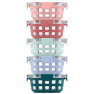 Foto 1 | Recipiente De Vidrio Para Almacenamiento De Alimentos Ello Duraglass, 800 Ml, Paquete De 5 - Venta Internacional.