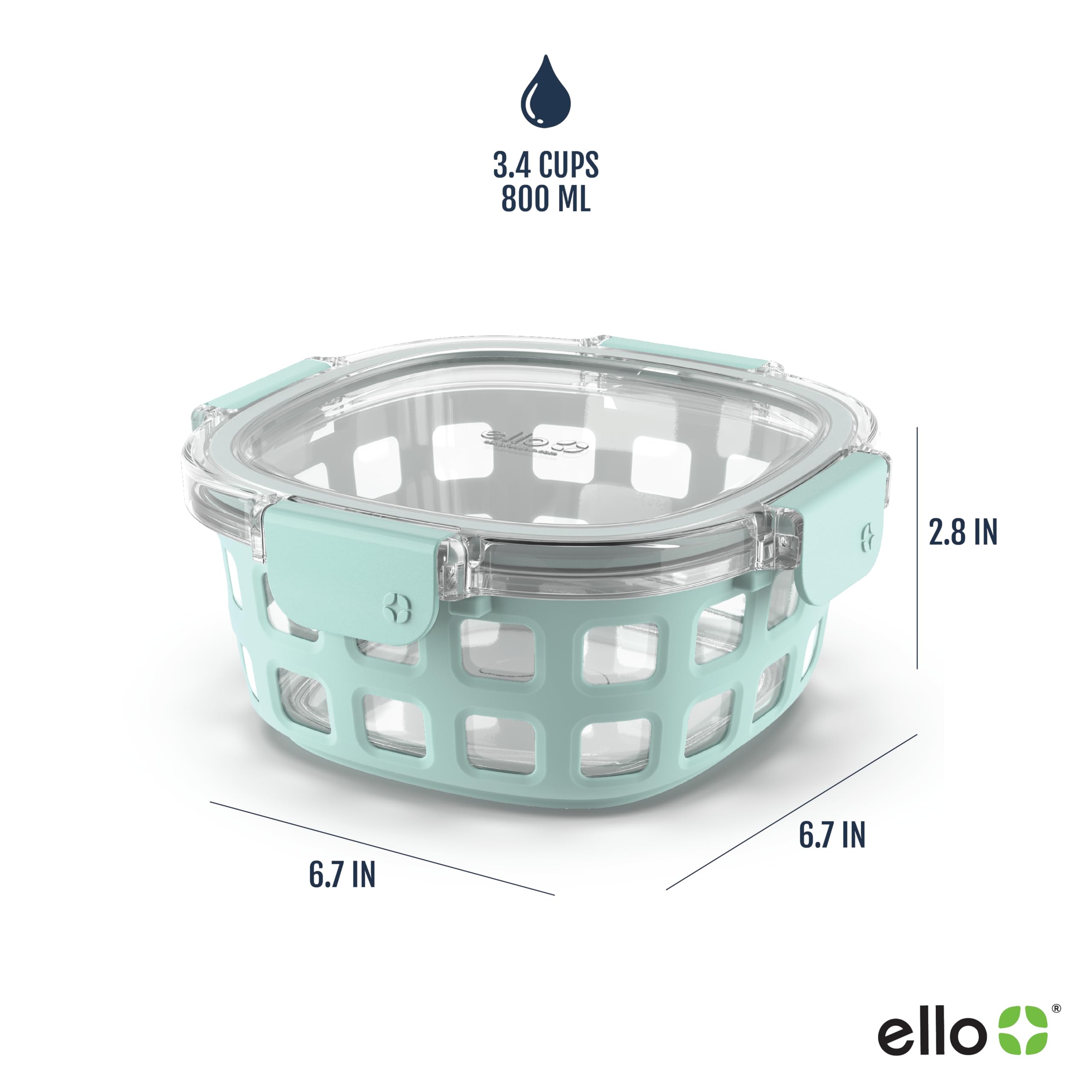 Foto 4 pulgar | Recipiente De Vidrio Para Almacenamiento De Alimentos Ello Duraglass, 800 Ml, Paquete De 5 - Venta Internacional.
