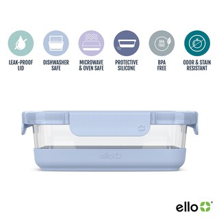 Foto 2 | Recipiente De Vidrio Para Almacenamiento De Alimentos Ello Duraglass, 800 Ml, Paquete De 5 - Venta Internacional.