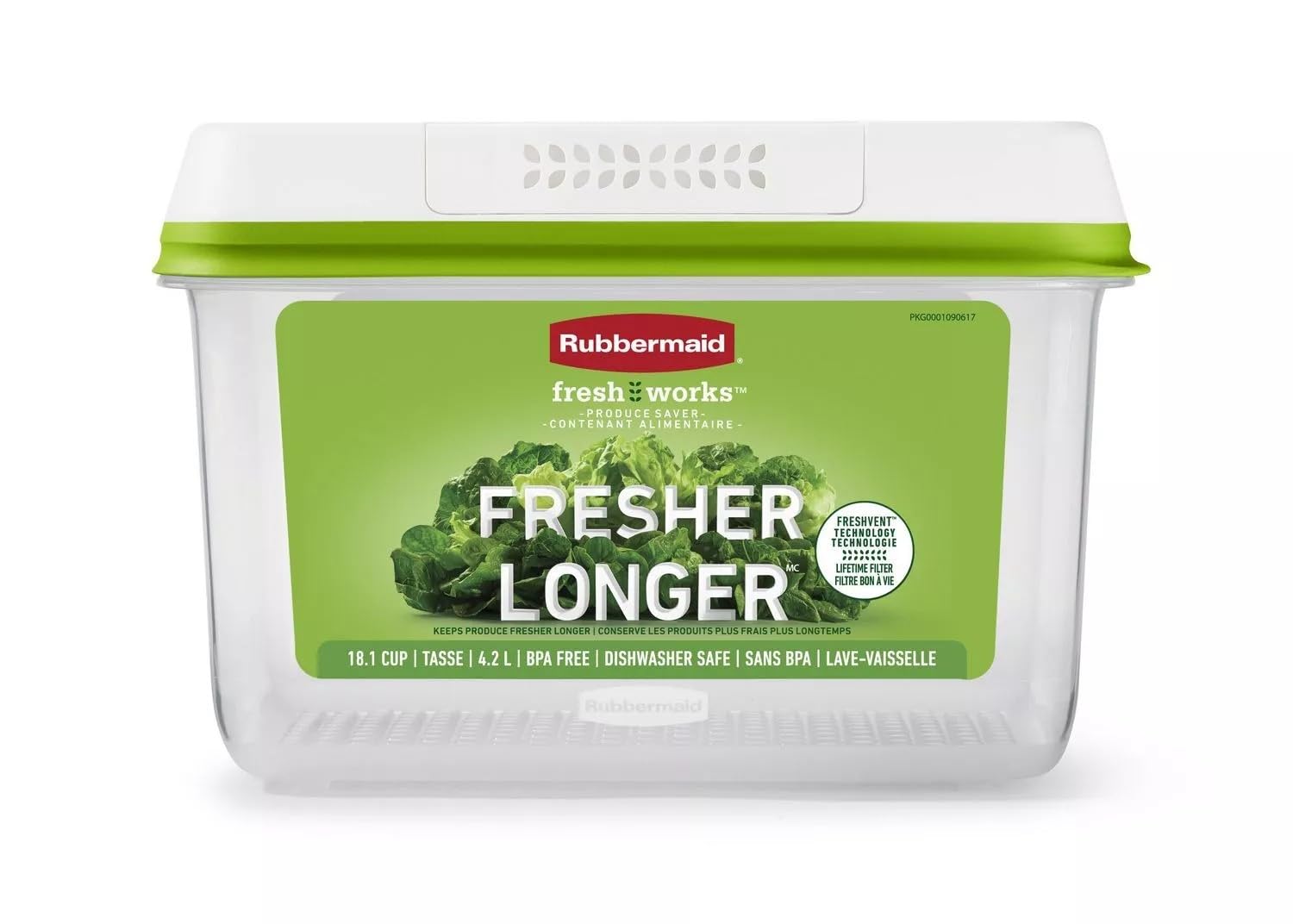 Contenedor Rubbermaid Freshworks Saver De 4,3 L Para Productos - Venta Internacional.