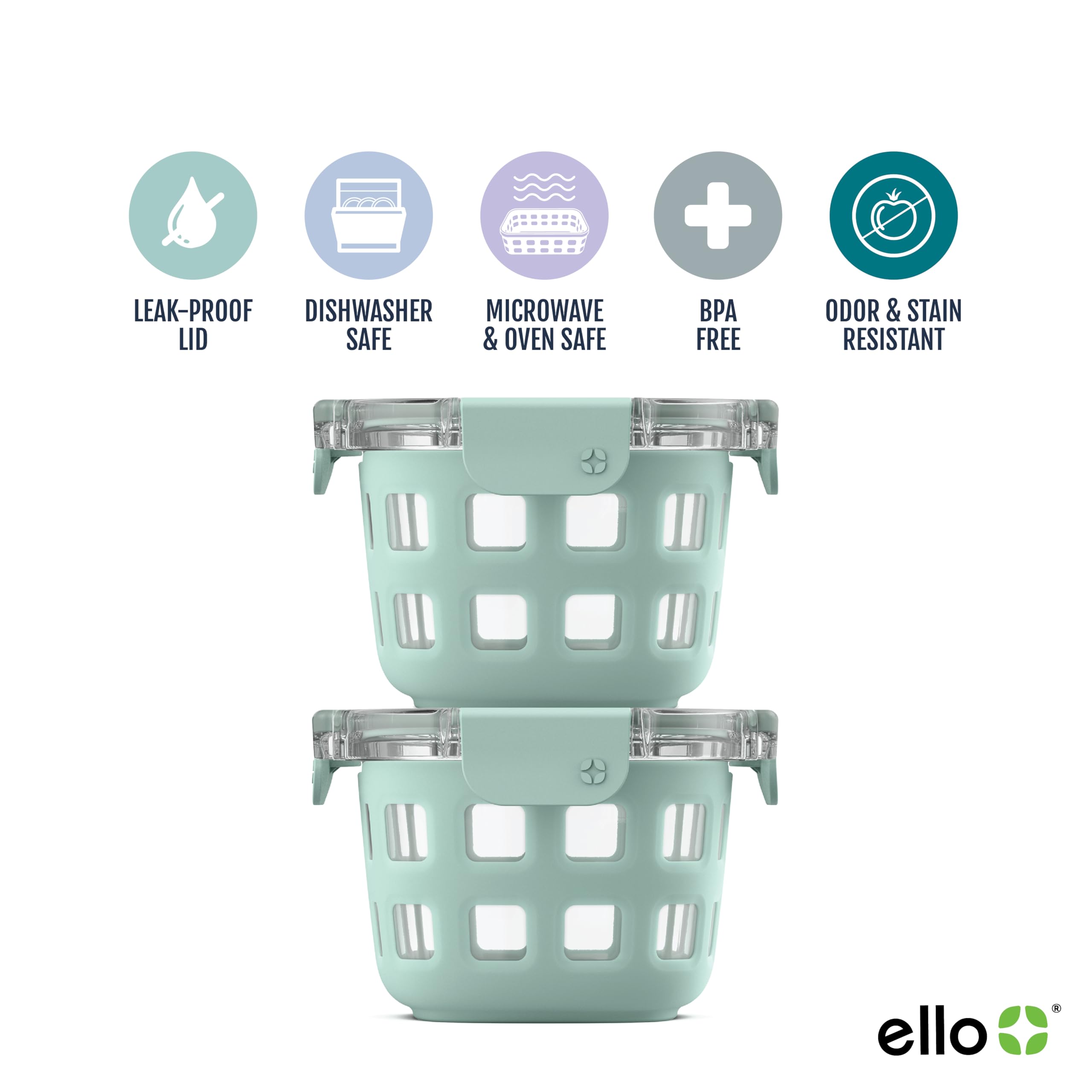 Foto 4 pulgar | Frasco De Vidrio Ello Duraglass, Paquete De 2 Unidades, 500 Ml Con Tapas - Venta Internacional.