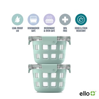Foto 3 | Frasco De Vidrio Ello Duraglass, Paquete De 2 Unidades, 500 Ml Con Tapas - Venta Internacional.