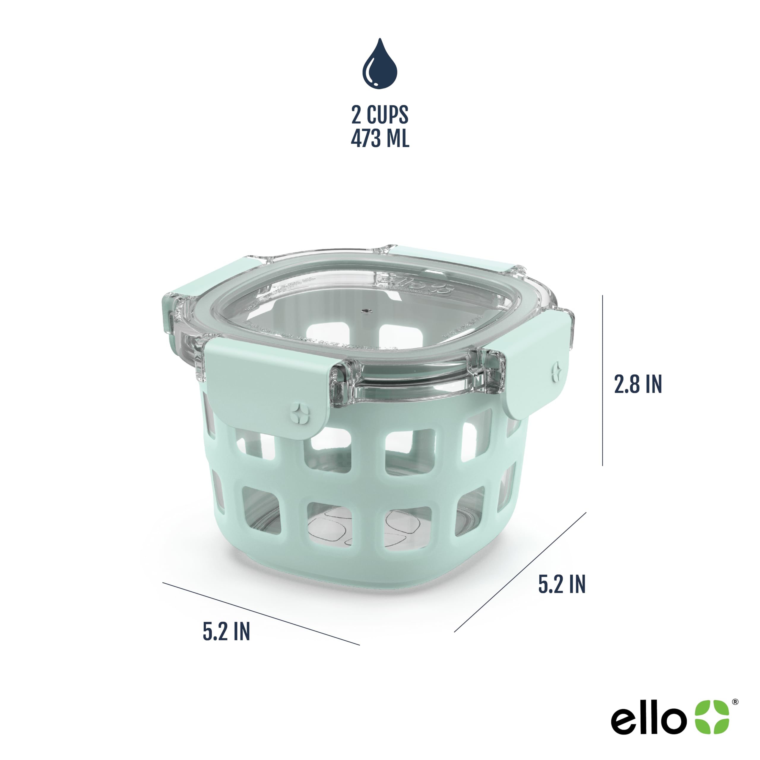 Foto 5 pulgar | Frasco De Vidrio Ello Duraglass, Paquete De 2 Unidades, 500 Ml Con Tapas - Venta Internacional.