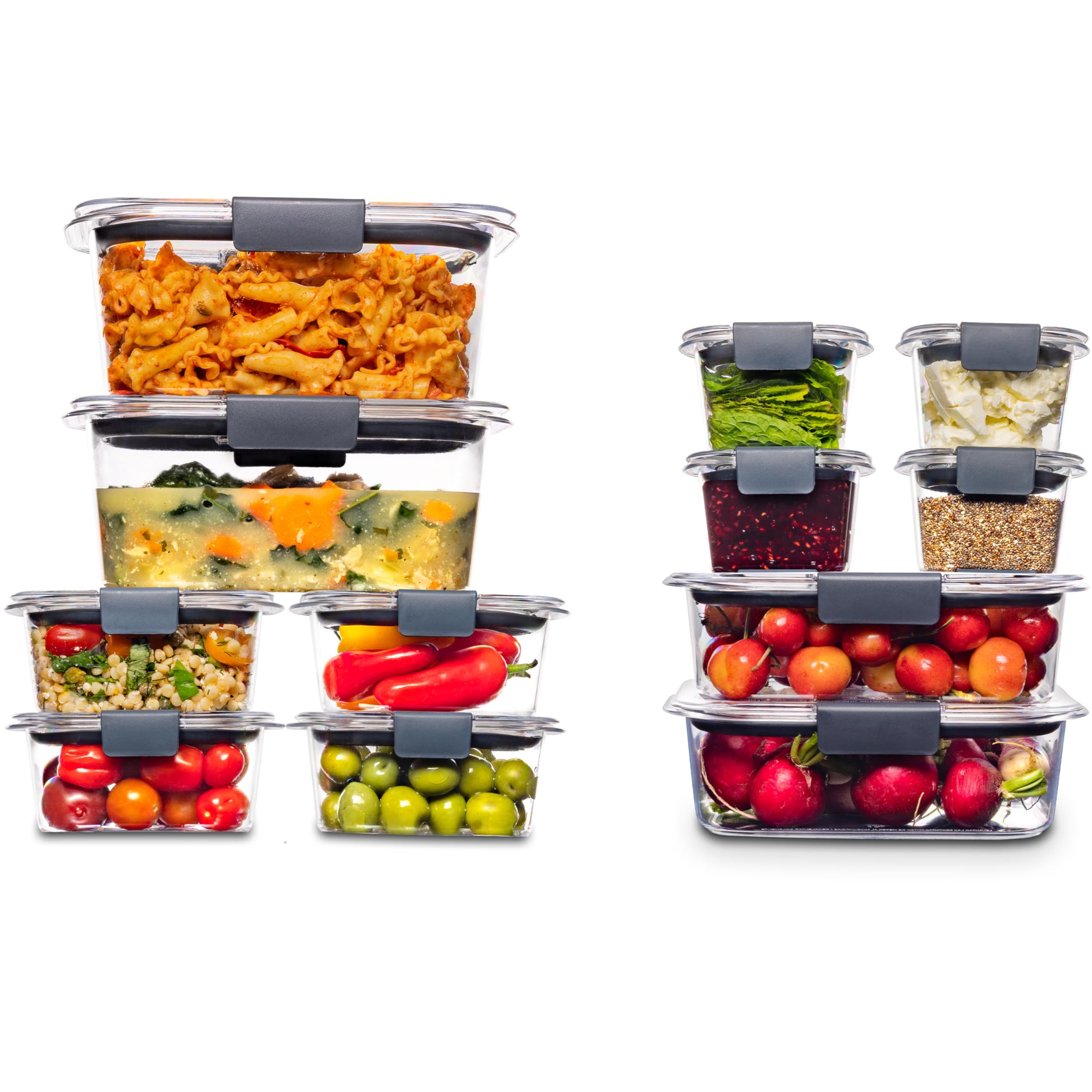 Foto 2 pulgar | Contenedores De Almacenamiento De Alimentos Rubbermaid Brilliance, Juego De 24 Piezas - Venta Internacional.
