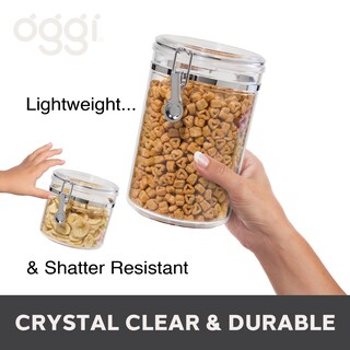 Foto 4 | Juego De Botes Oggi Clear De 4 Piezas Con Tapas Y Cucharas Con Abrazadera De 1 L, 1,1 L, 1,7 L Y 2,1 L - Venta Inte