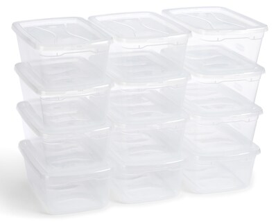 Foto 1 | Contenedores De Almacenamiento Rubbermaid Cleverstore De 6 Litros Con Tapas Con Cierre, Paquete De 12 - Venta Intern