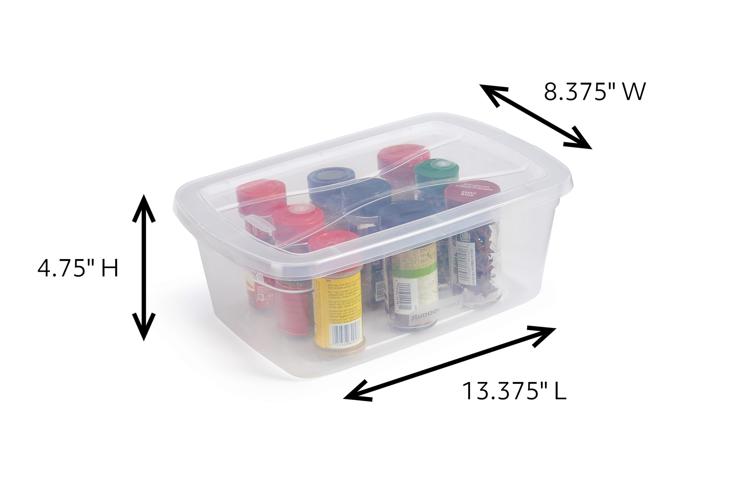 Foto 2 | Contenedores De Almacenamiento Rubbermaid Cleverstore De 6 Litros Con Tapas Con Cierre, Paquete De 12 - Venta Intern