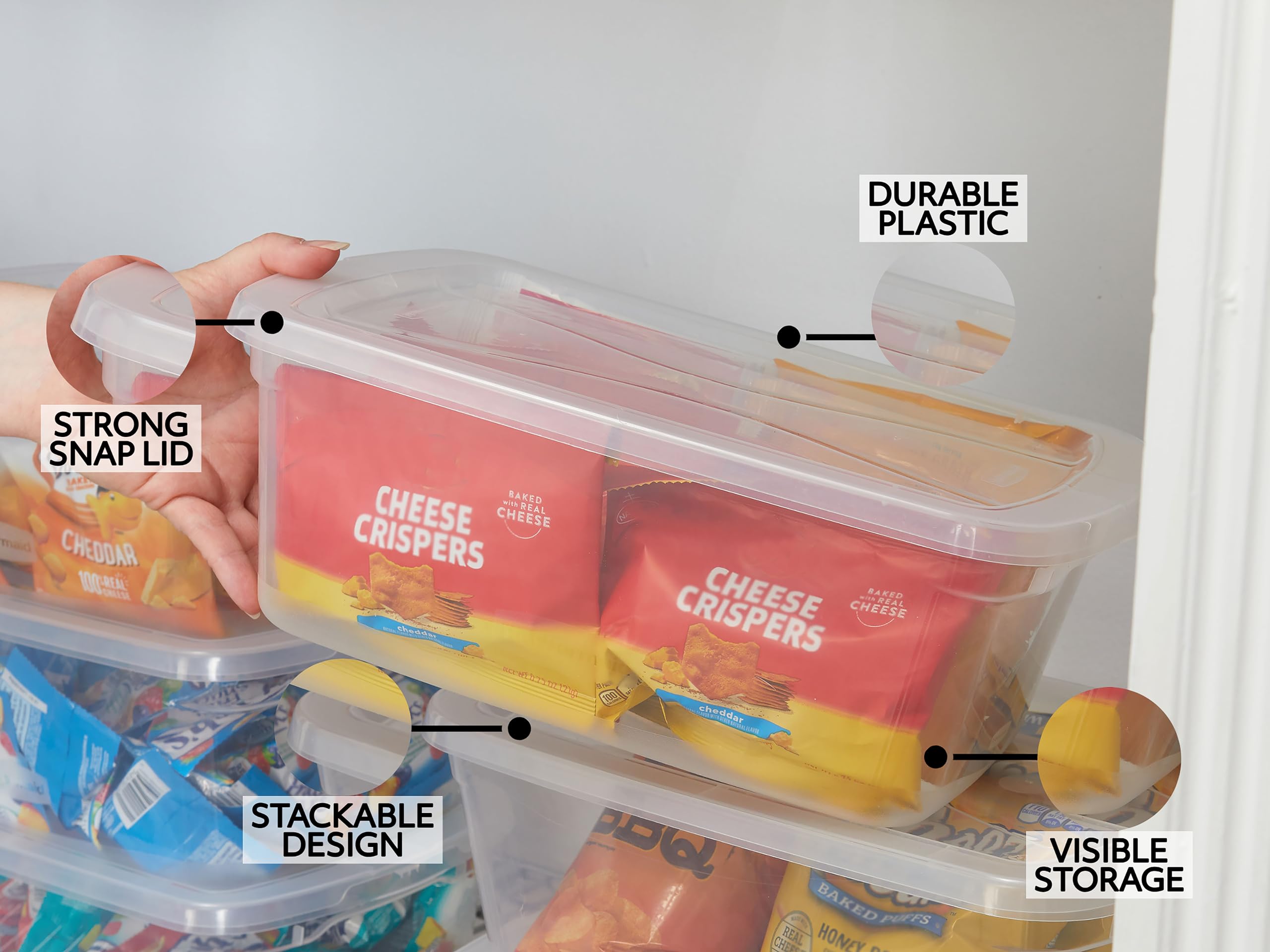 Foto 5 | Contenedores De Almacenamiento Rubbermaid Cleverstore De 6 Litros Con Tapas Con Cierre, Paquete De 12 - Venta Intern