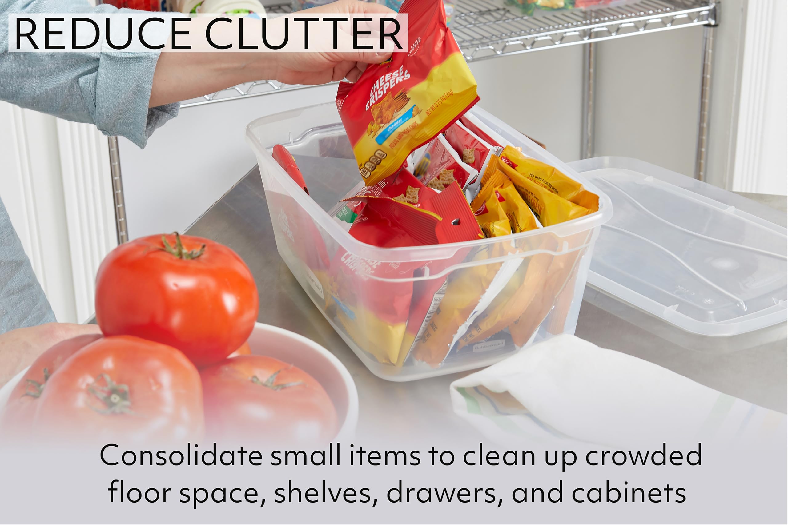 Foto 7 | Contenedores De Almacenamiento Rubbermaid Cleverstore De 6 Litros Con Tapas Con Cierre, Paquete De 12 - Venta Intern