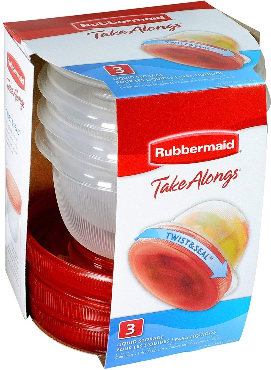 Foto 7 pulgar | Recipientes Rubbermaid Takealongs Para Almacenar Alimentos, 2 Tazas, Paquete De 3 - Venta Internacional.