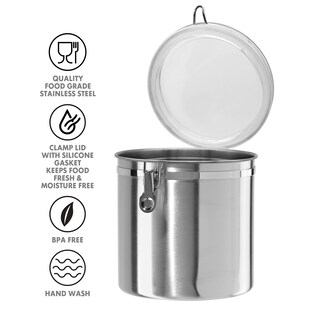 Foto 3 | Bidón De Cocina Oggi De Acero Inoxidable, 4,5 L/152 Fl Oz, Hermético - Venta Internacional.