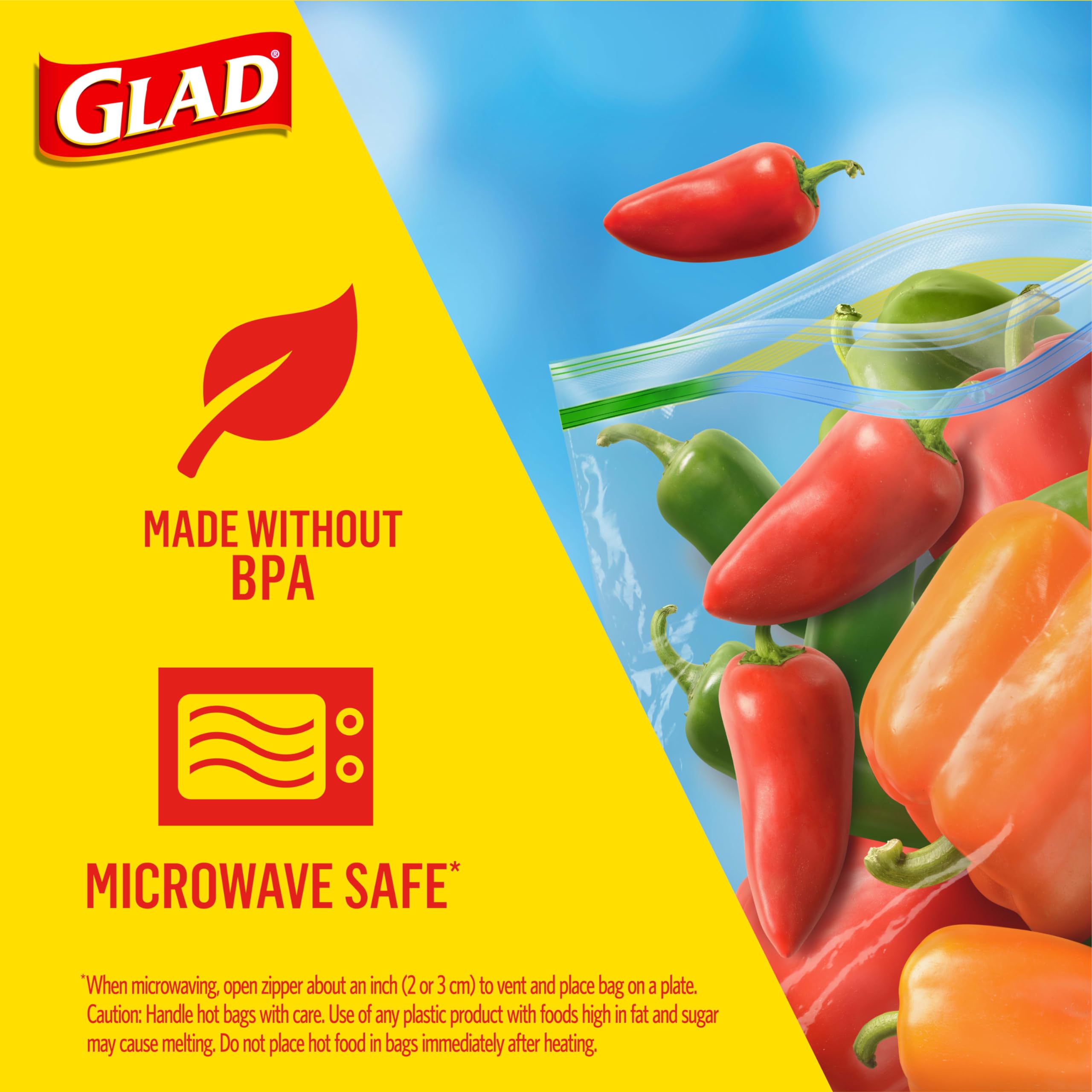 Foto 4 pulgar | Bolsas De Plástico Glad Gallon Para Almacenamiento De Alimentos, 20 Unidades, Sin Bpa - Venta Internacional.