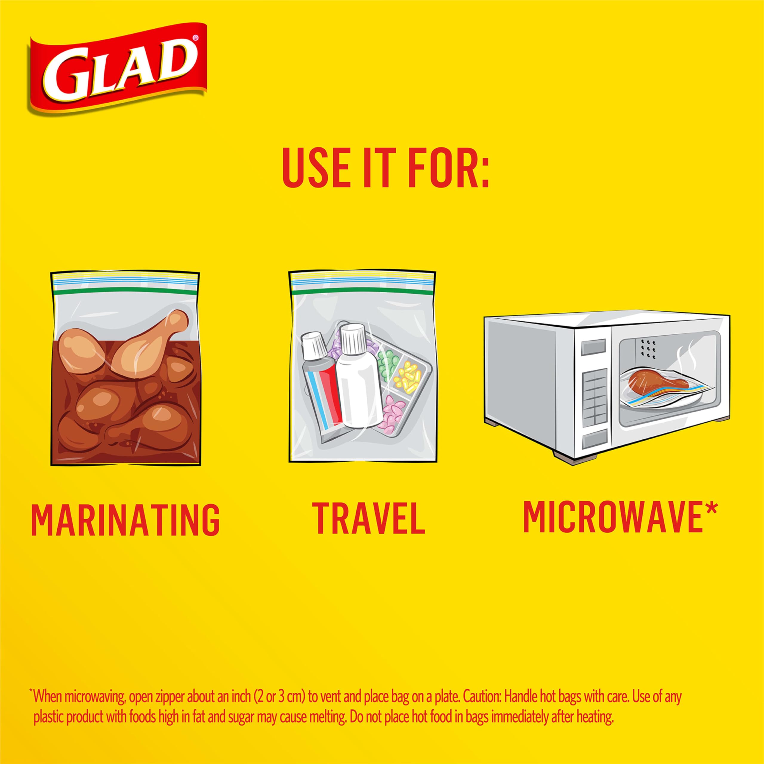 Foto 5 pulgar | Bolsas De Plástico Glad Gallon Para Almacenamiento De Alimentos, 20 Unidades, Sin Bpa - Venta Internacional.