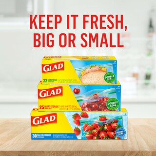 Foto 6 | Bolsas De Plástico Glad Gallon Para Almacenamiento De Alimentos, 20 Unidades, Sin Bpa - Venta Internacional.