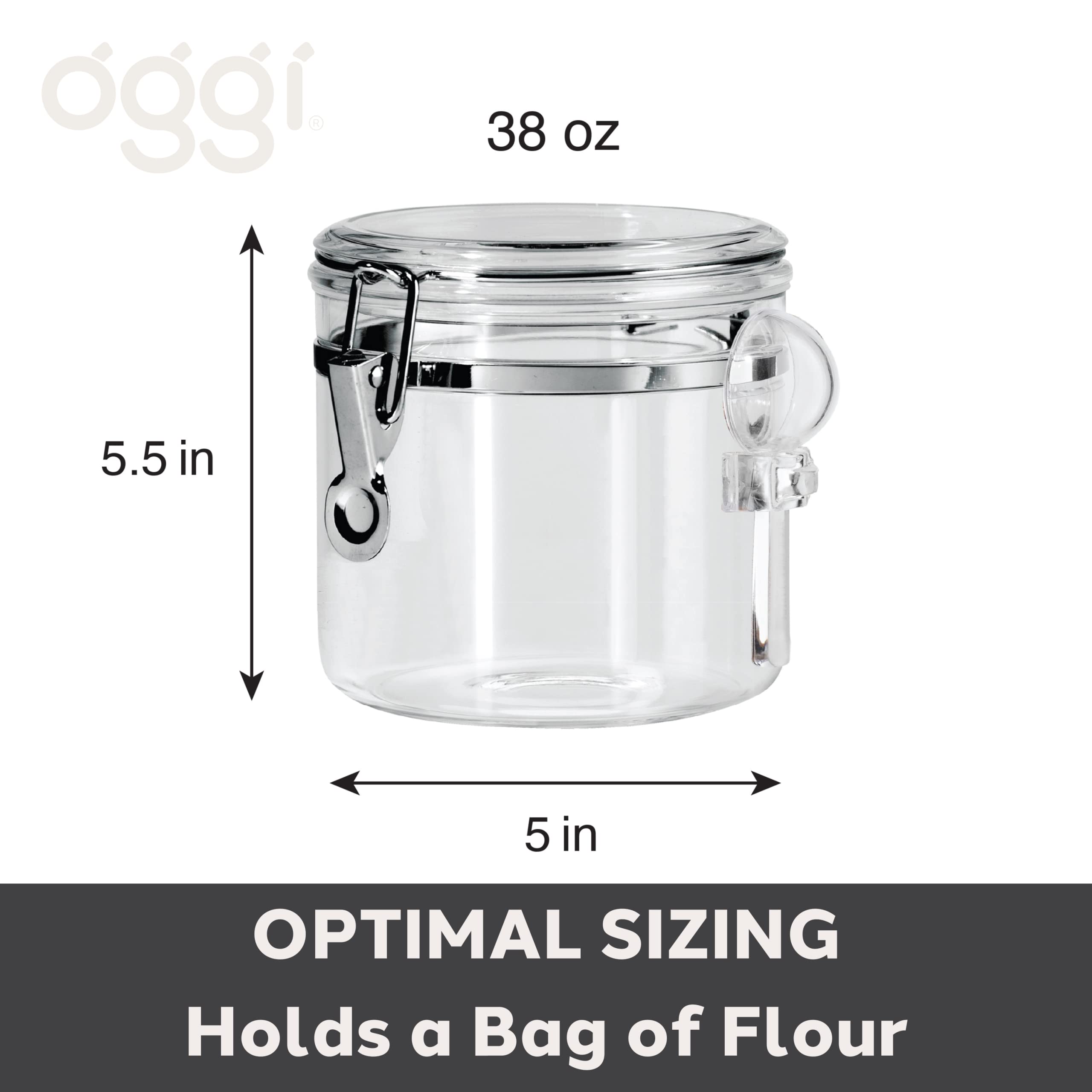 Foto 7 pulgar | Recipiente De Almacenamiento De Alimentos Oggi, Recipiente Transparente, 1,1 L/38 Oz, Hermético - Venta Internacional.