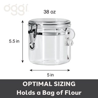 Foto 6 | Recipiente De Almacenamiento De Alimentos Oggi, Recipiente Transparente, 1,1 L/38 Oz, Hermético - Venta Internacional.