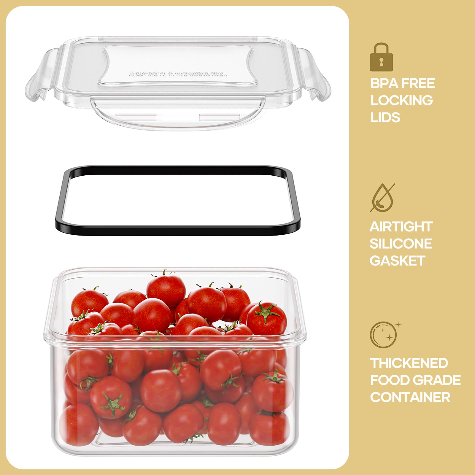 Foto 4 | Recipientes De Almacenamiento De Alimentos Hometall, 50 Piezas, Herméticos, Sin Bpa - Venta Internacional.