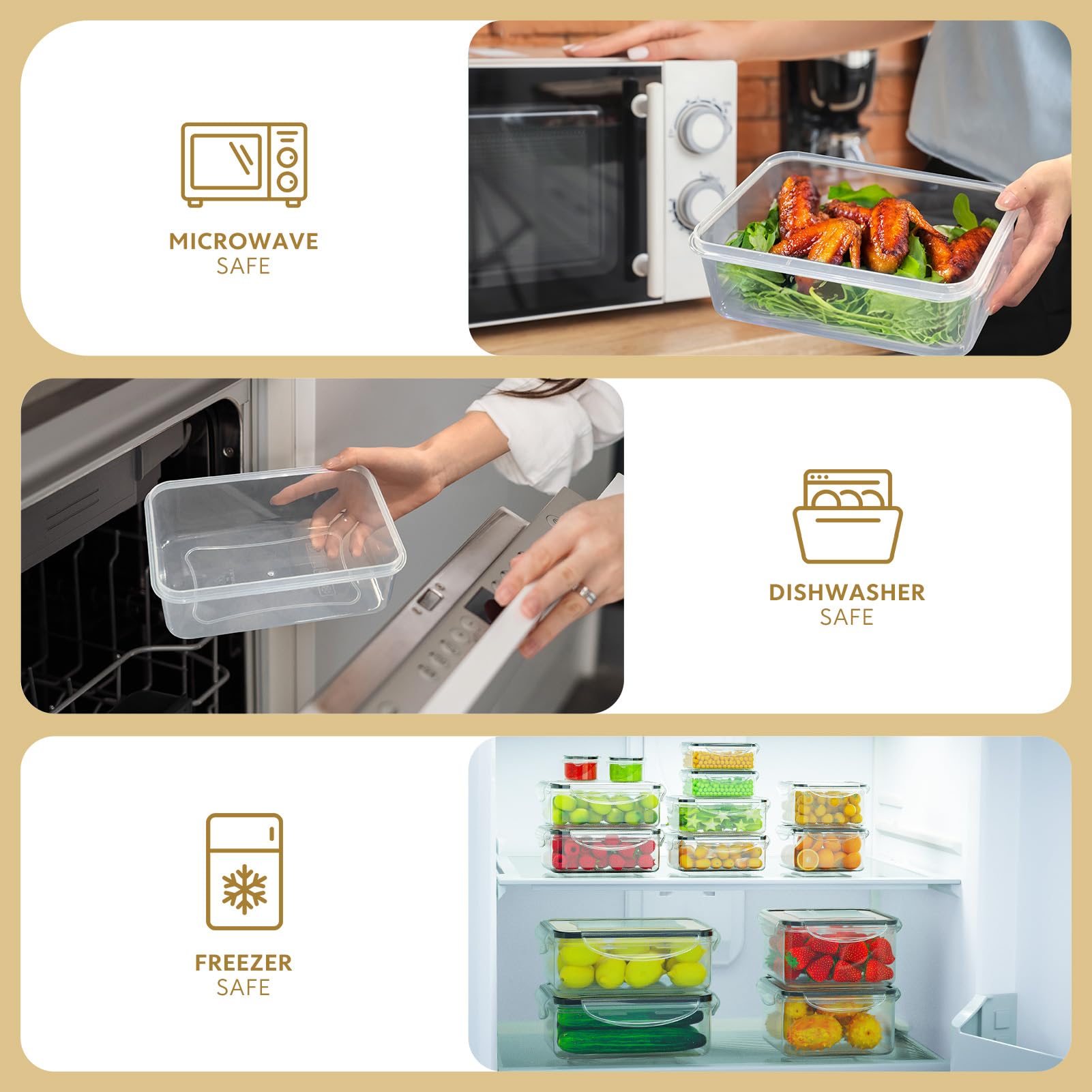Foto 5 | Recipientes De Almacenamiento De Alimentos Hometall, 50 Piezas, Herméticos, Sin Bpa - Venta Internacional.