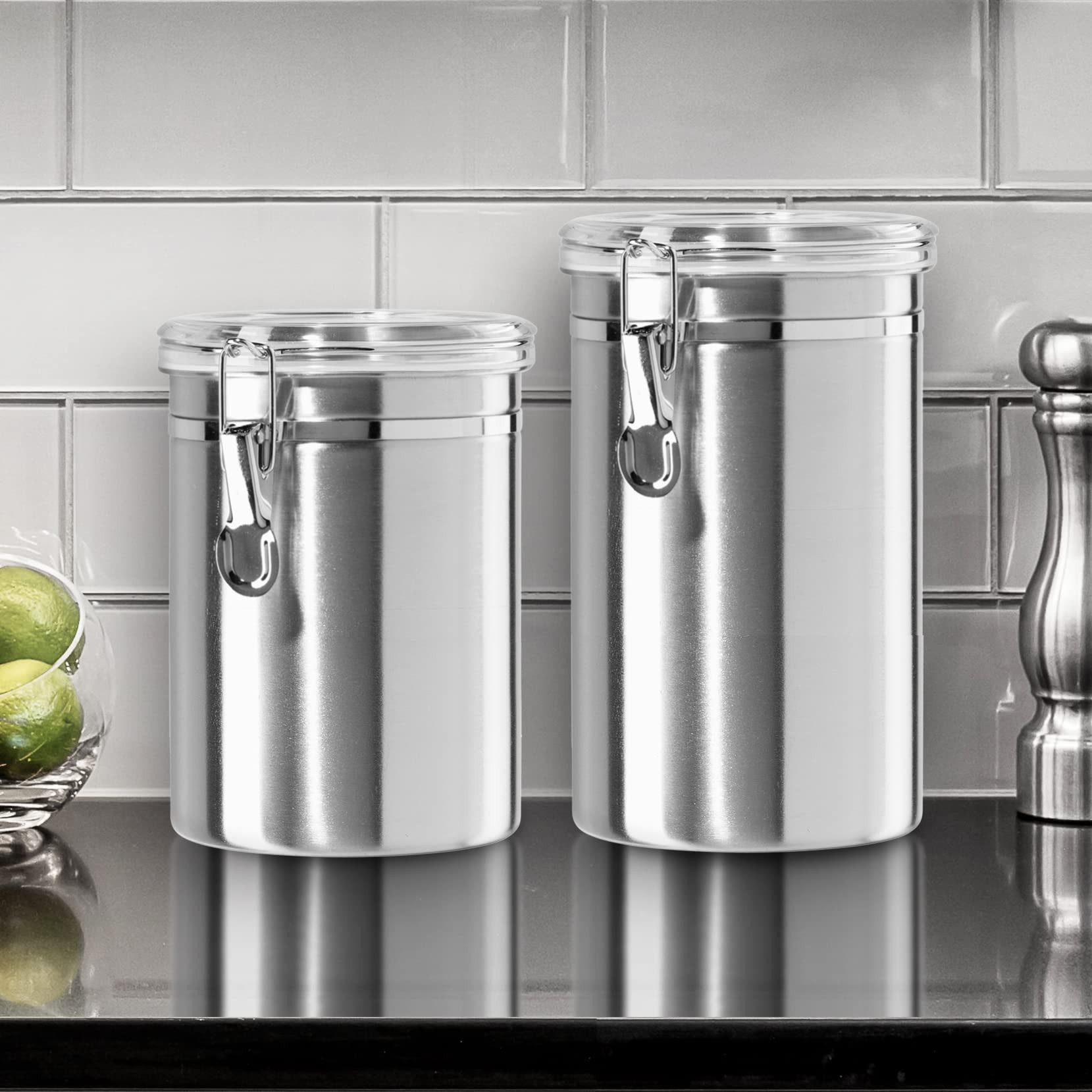 Foto 2 | Recipiente De Cocina Oggi De Acero Inoxidable Con Tapa Hermética De 1,5 L - Venta Internacional.