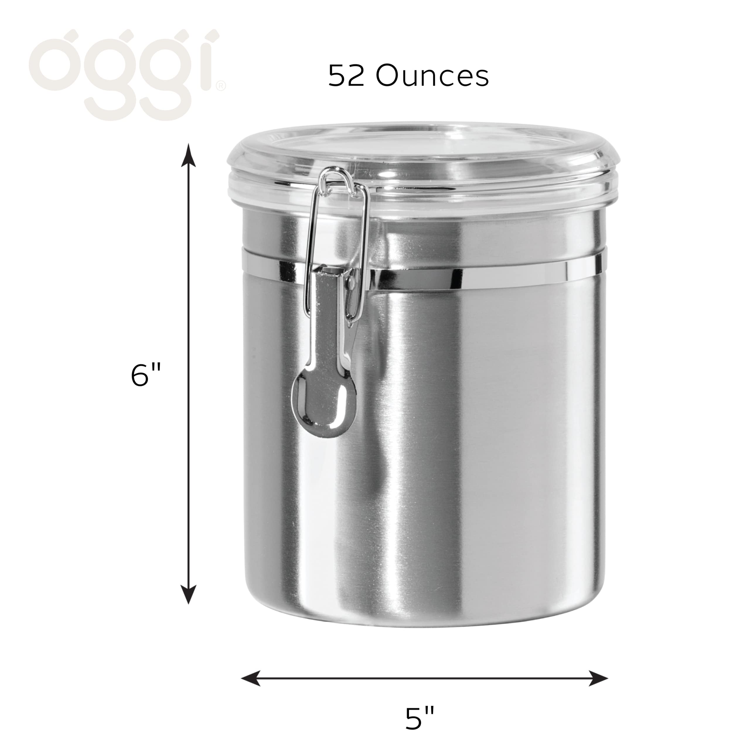 Foto 5 | Recipiente De Cocina Oggi De Acero Inoxidable Con Tapa Hermética De 1,5 L - Venta Internacional.