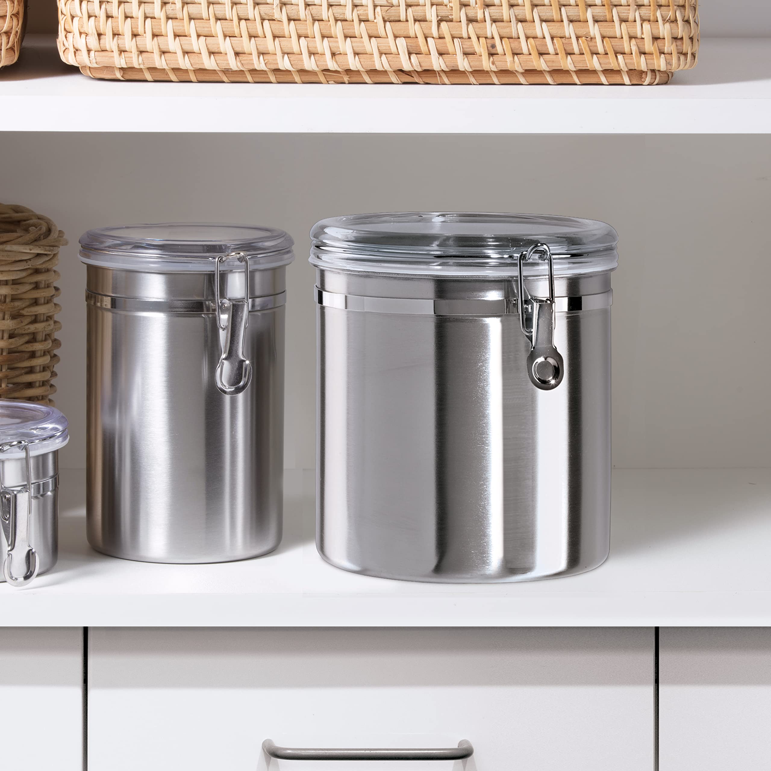 Foto 7 pulgar | Recipiente De Cocina Oggi De Acero Inoxidable Con Tapa Hermética De 1,5 L - Venta Internacional.