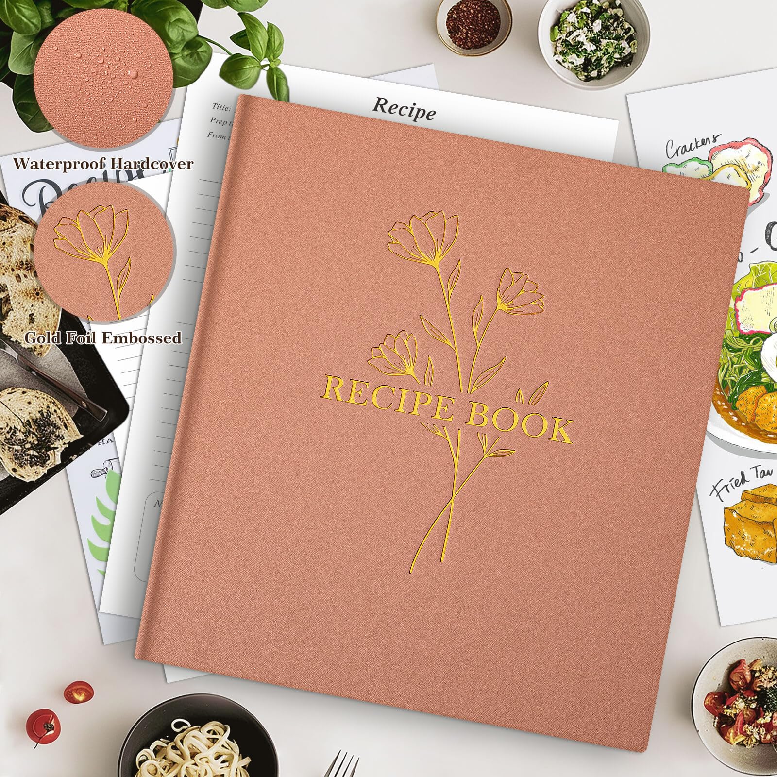 Foto 4 pulgar | Carpeta De Recetas Lanpn Impermeable Con 60 Fundas De Plástico Para 116 Recetas - Venta Internacional.