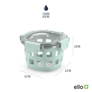 Foto 4 | Set De Vidrio Para Preparar Comidas Ello Duraglass, A Prueba De Fugas, 500 Ml X 2 - Venta Internacional.