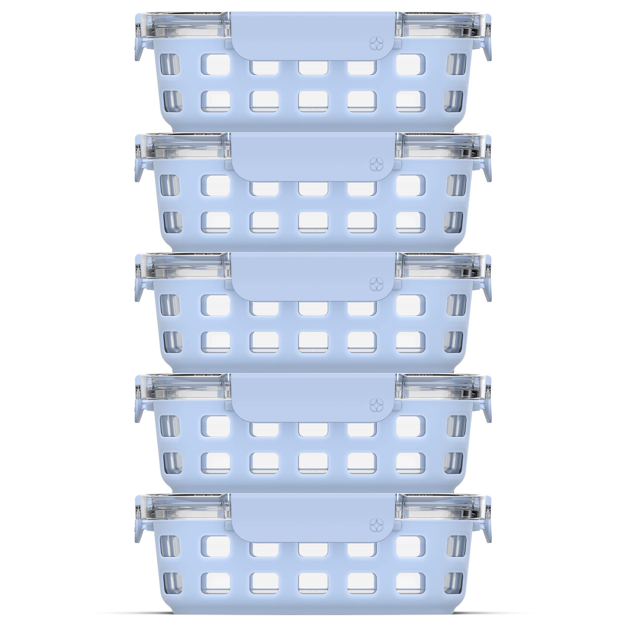 Recipiente De Vidrio Para Almacenamiento De Alimentos Ello Duraglass, 800 Ml, Paquete De 5 - Venta Internacional.