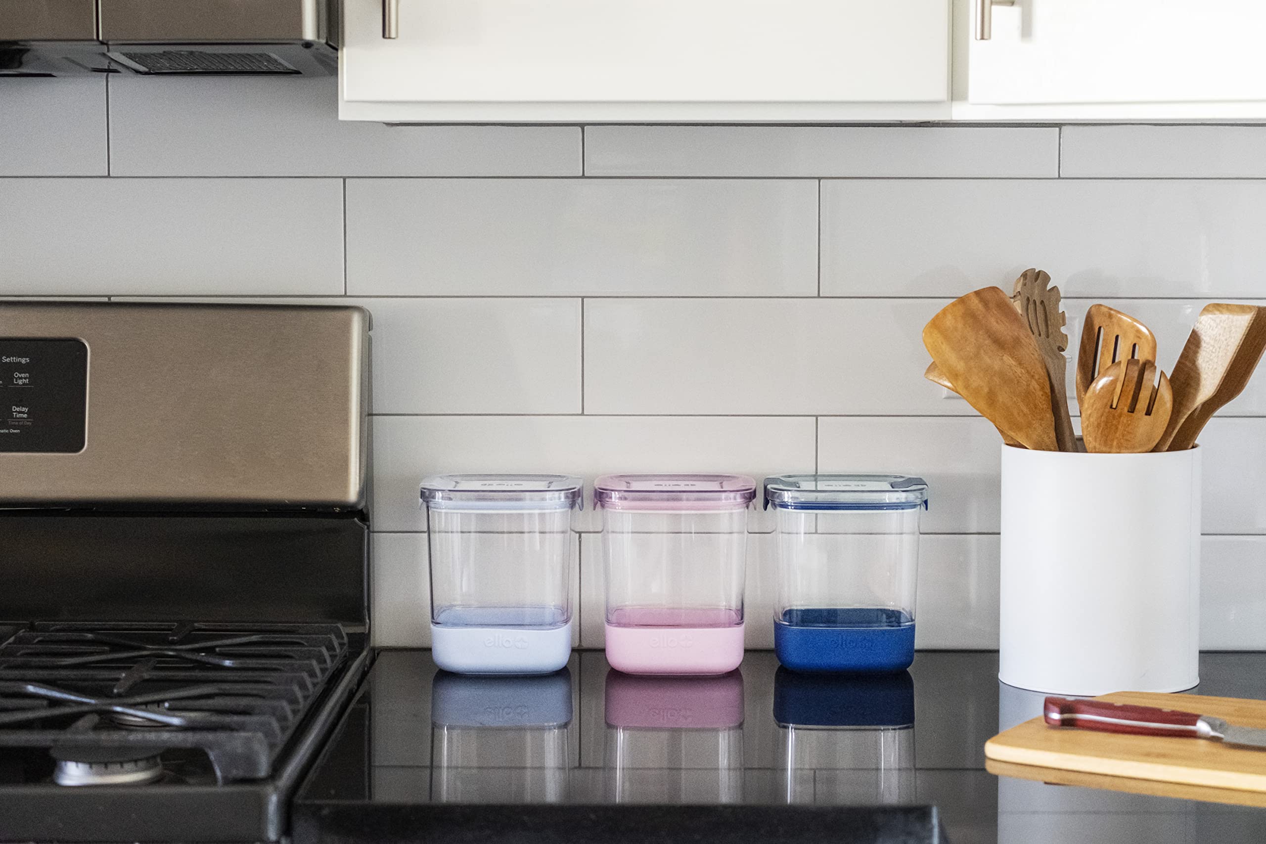 Foto 5 pulgar | Set De 3 Botes De Plástico Herméticos Ello, 1,6 L, Para Almacenamiento De Alimentos - Venta Internacional.