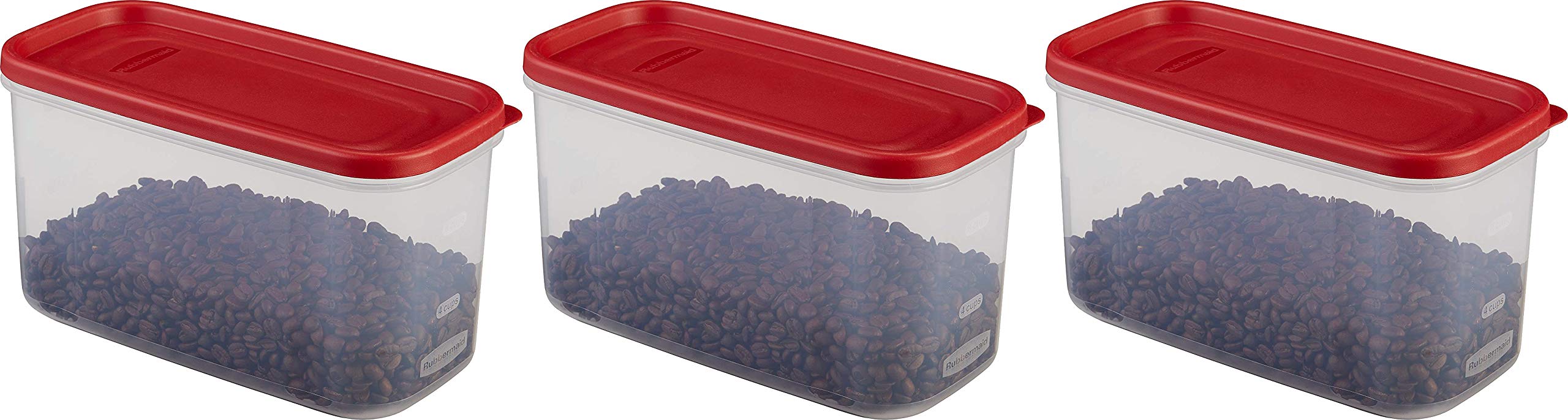 Recipiente Rubbermaid Para Alimentos Secos, 10 Tazas (juego De 3), Transparente - Venta Internacional.